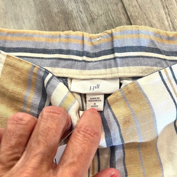 NWT,J.Jill, Absolutely Gorgeous, Slimming Vertical Stripes, Beach Capsule Pants - Picture 8 of 13